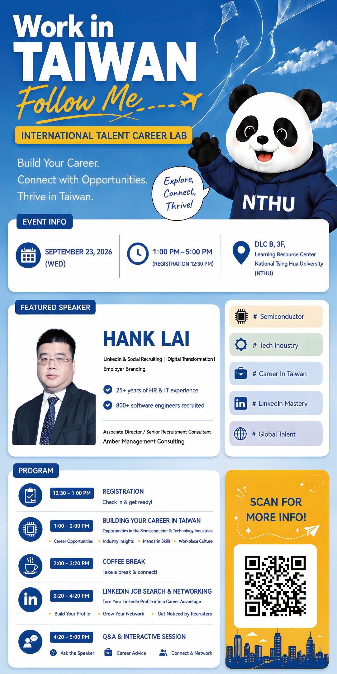 NTHU Fall Career Fair × International Talent Career Lab on 9/23